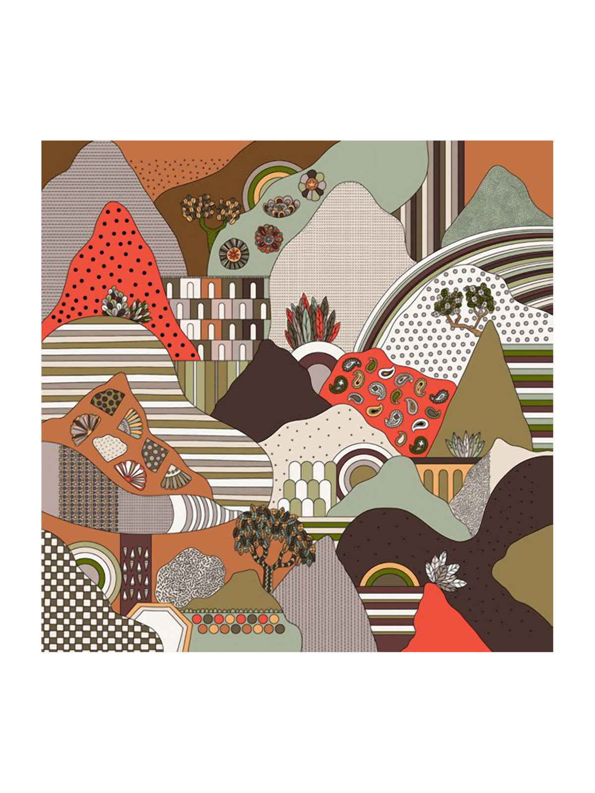 Barbieri Landscape Twill Silk Square