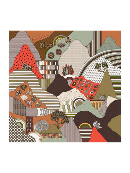 Barbieri Landscape Twill Silk Square