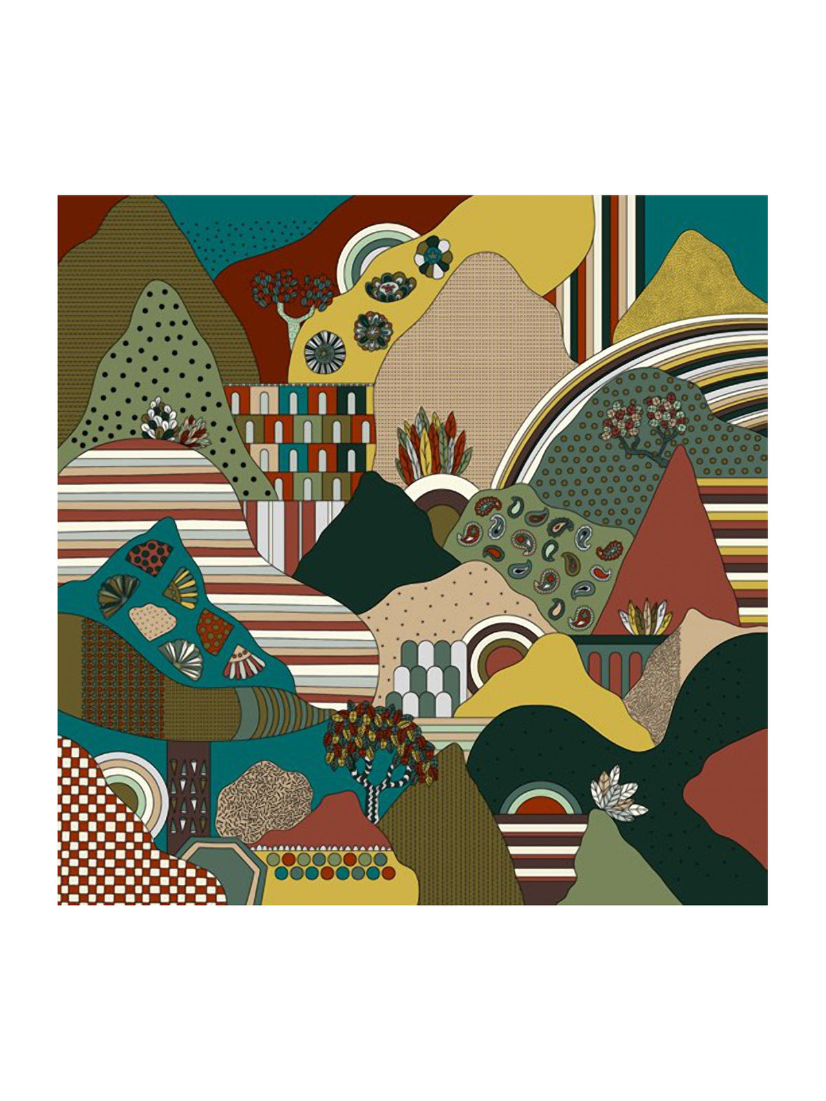 Barbieri Landscape Twill Silk Square