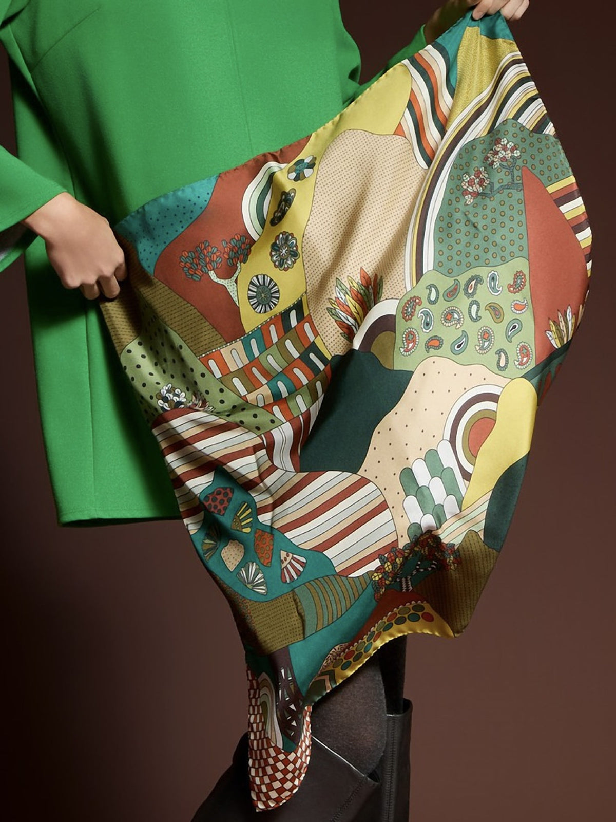 Barbieri Landscape Twill Silk Square