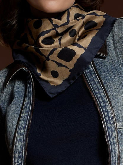 Barbieri Tile Twill Silk Square