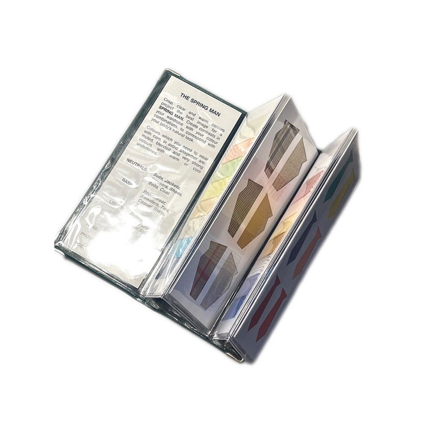 Men's 4 Season Colour Analysis Fabric Wallet Book