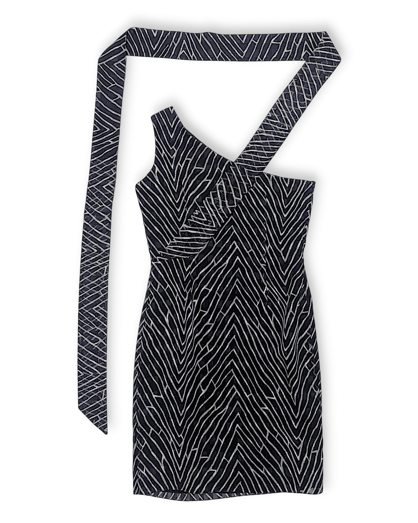 Julia Asymmetrical Cocktail Dress in Silk