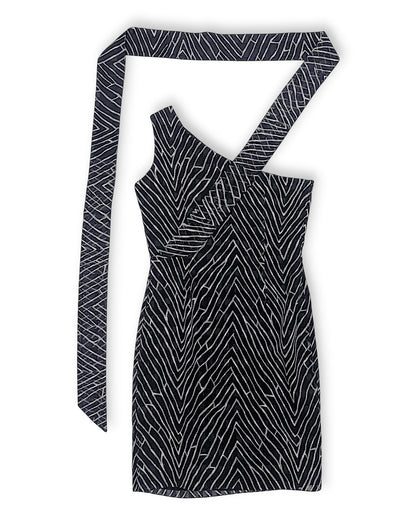 Julia Asymmetrical Cocktail Dress in Silk