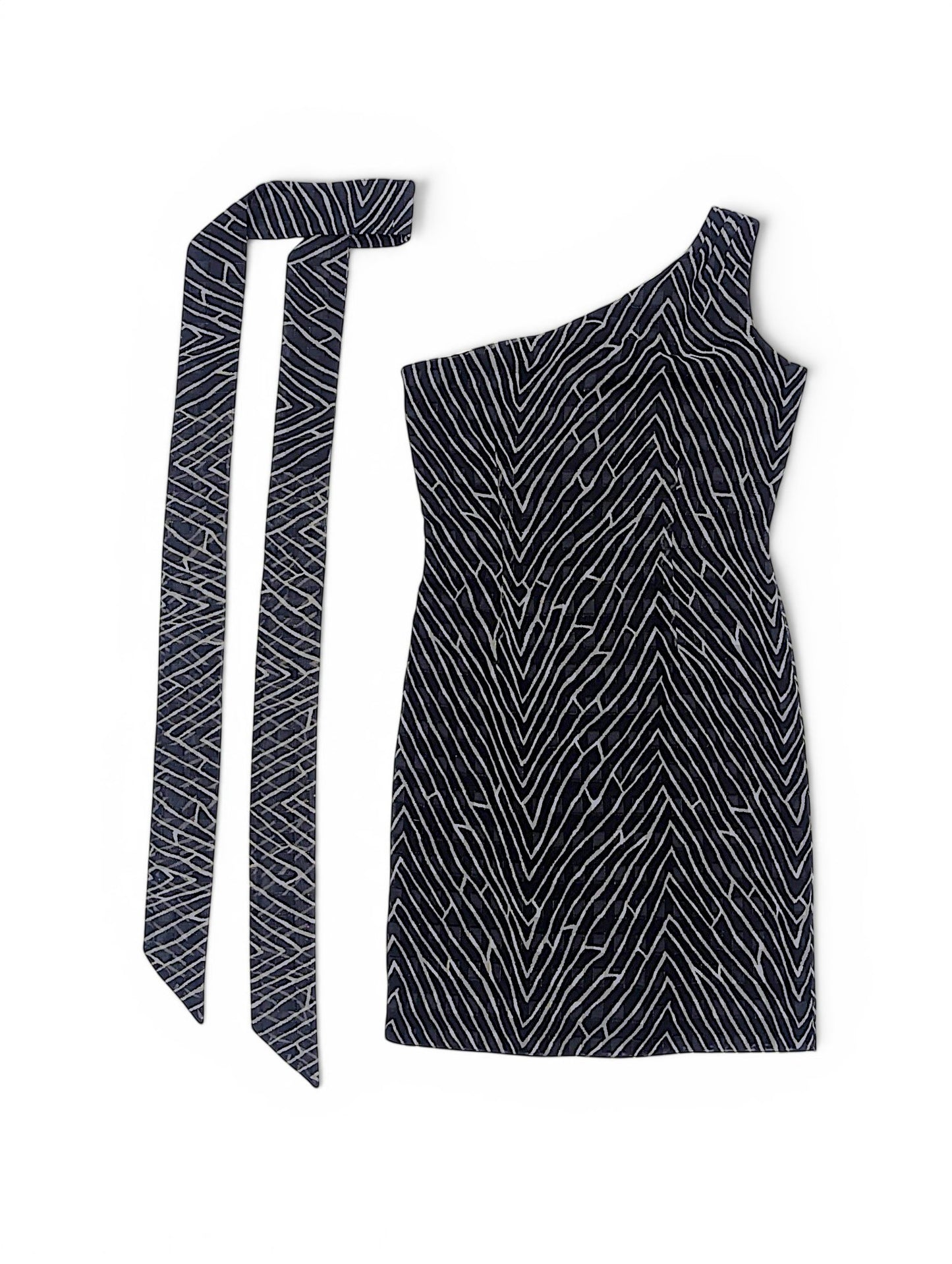 Julia Asymmetrical Cocktail Dress in Silk