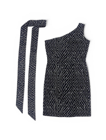 Julia Asymmetrical Cocktail Dress in Silk