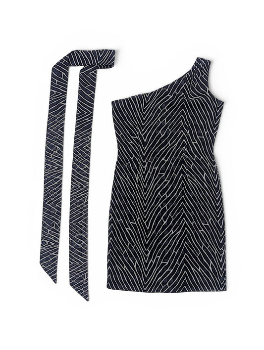 Julia Asymmetrical Cocktail Dress in Silk