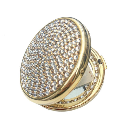 Swarovski Crystal Compact Mirror — Light Topaz, Gold | Handmade in Canada | W10 — one of a kind Swarovski crystal, handmade in Canada by W10 Colours