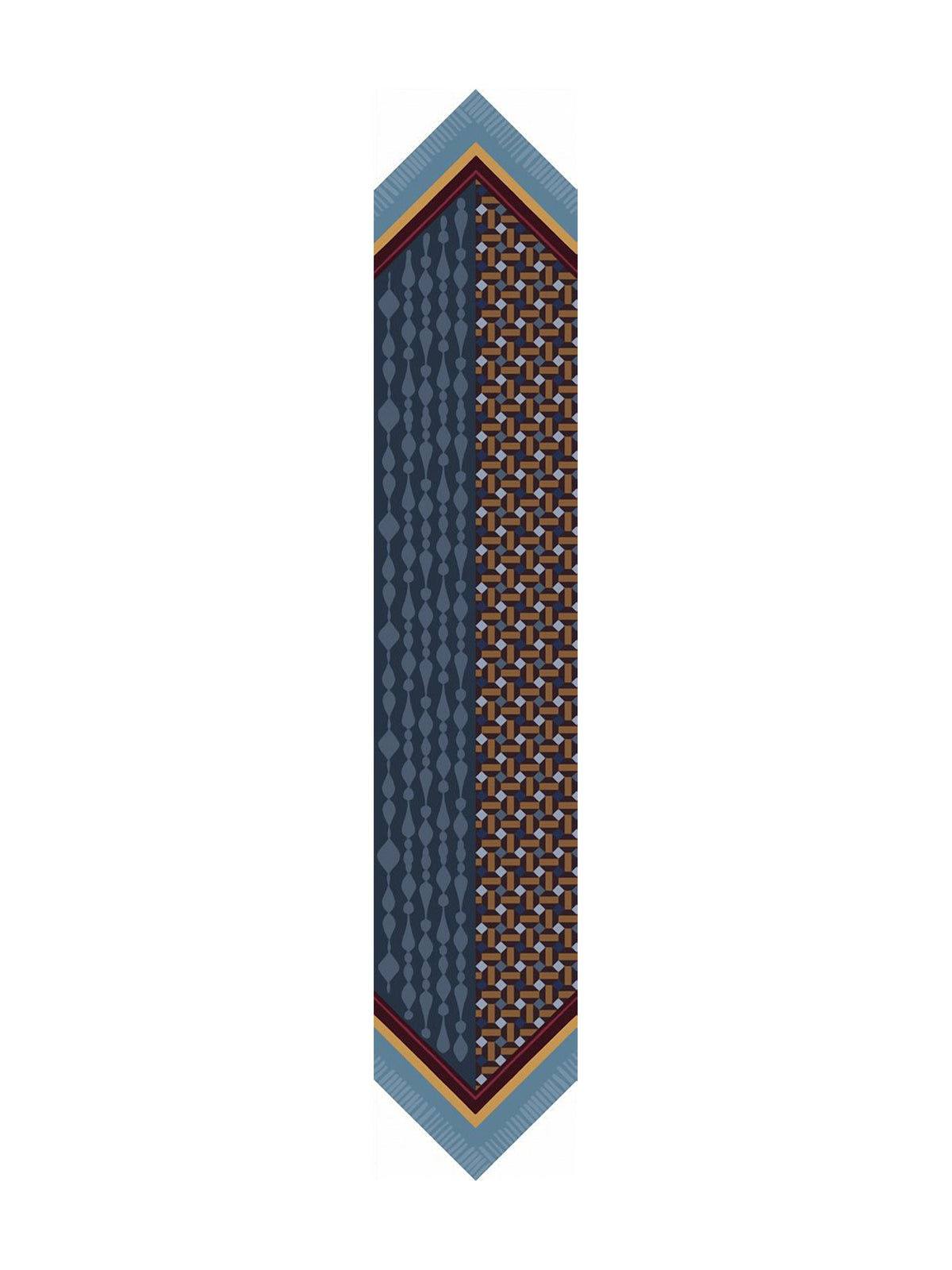 Barbieri Geometric Silk Ribbon Scarf