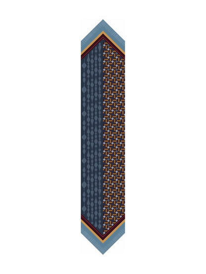 Barbieri Geometric Silk Ribbon Scarf