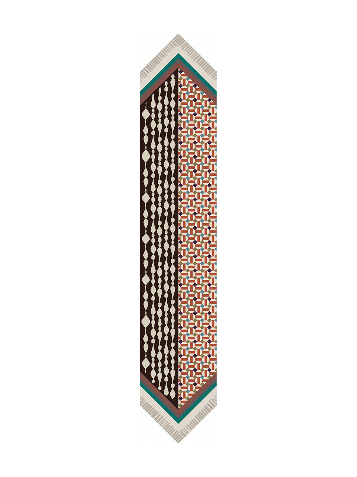 Barbieri Geometric Silk Ribbon Scarf