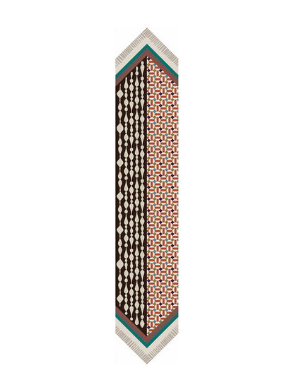 Barbieri Geometric Silk Ribbon Scarf