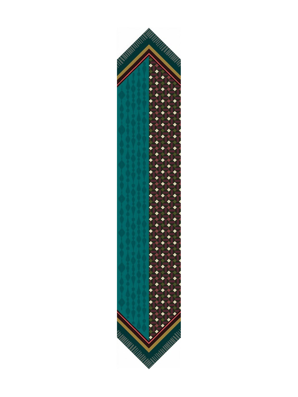 Barbieri Geometric Silk Ribbon Scarf