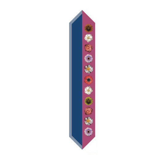 Flower Twill Silk Tie Scarf