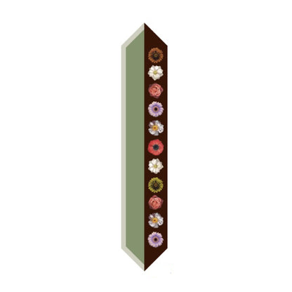 Flower Twill Silk Tie Scarf