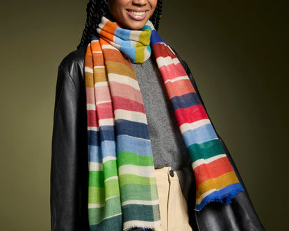 Striped Wool Scarf