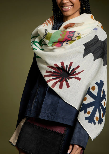 The Barbieri Holiday Wool Scarf