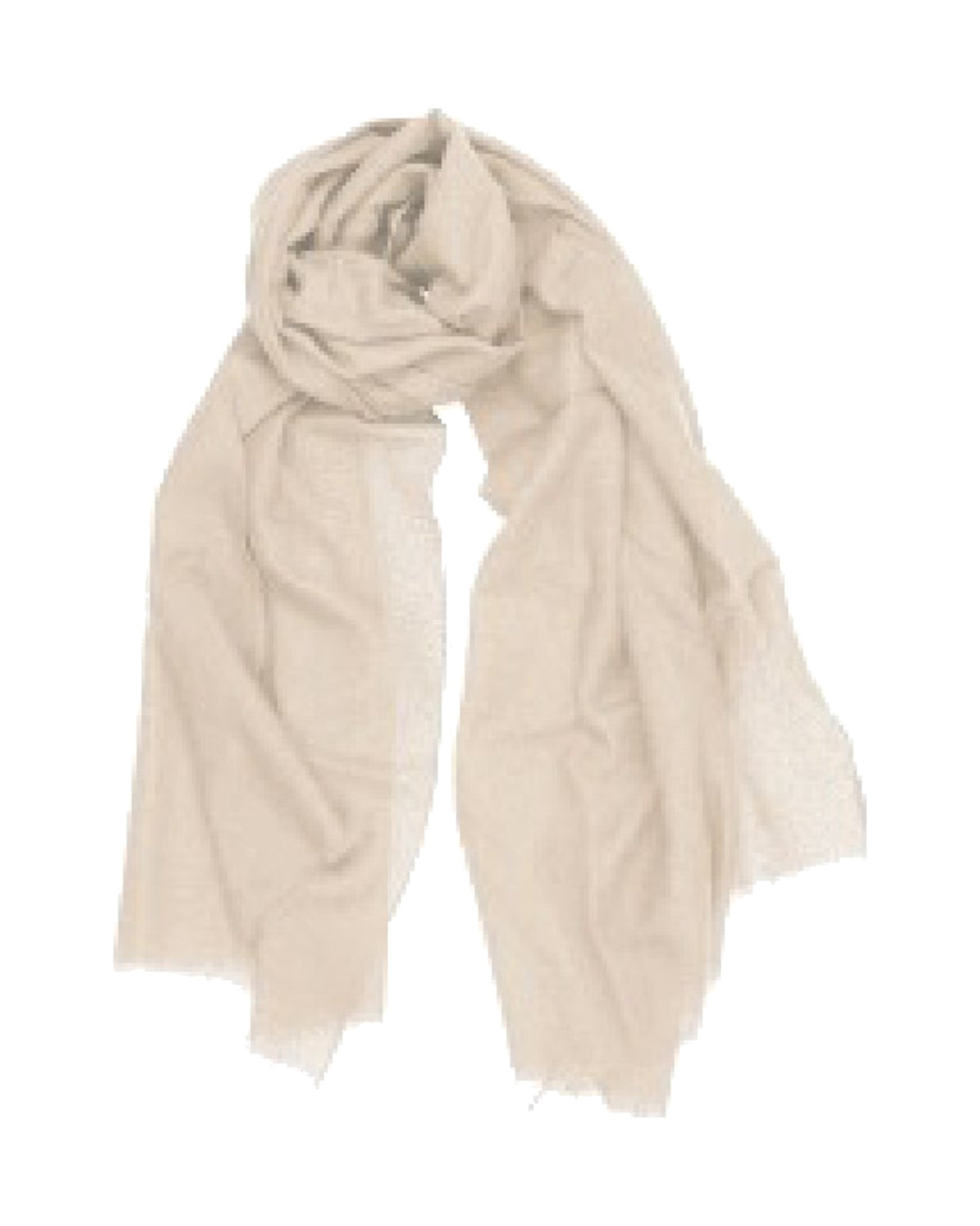 Barbieri Solid Wool - Silk Scarf in Almond
