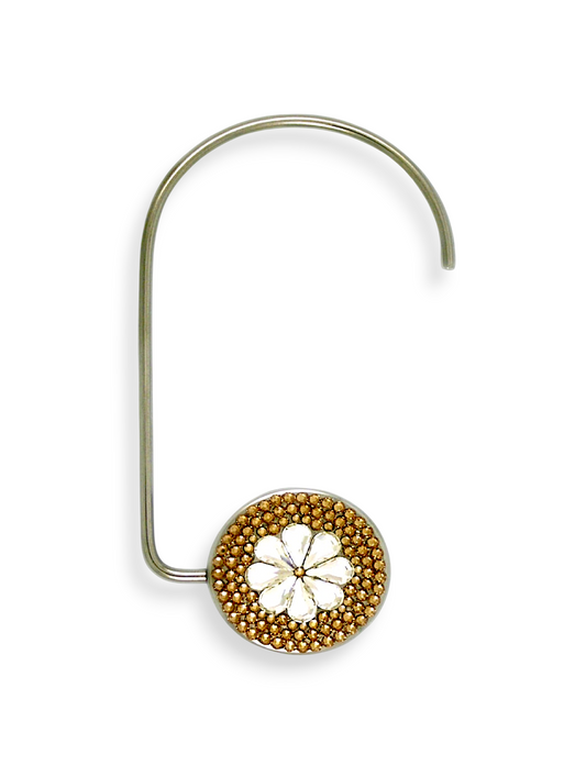 Swarovski Crystal Purse Hook — Orange, Silver | Handmade in Canada | W10