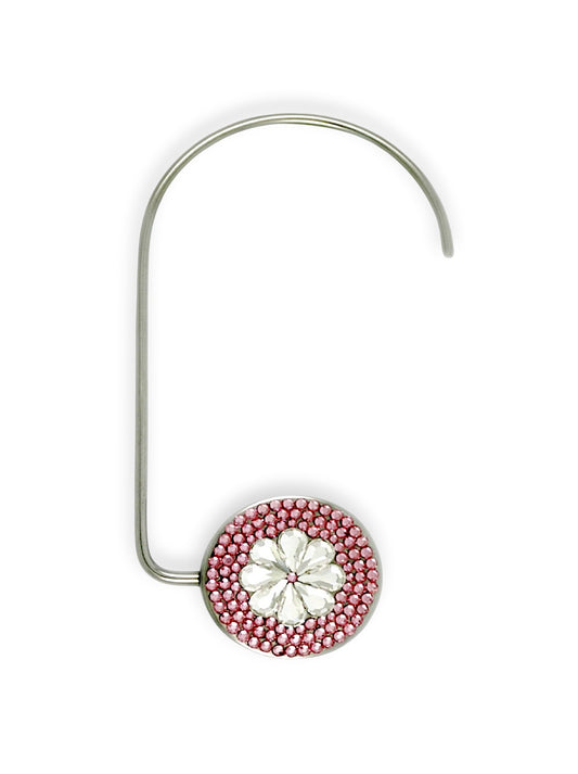 Swarovski Crystal Purse Hook — Pink, Silver | Handmade in Canada | W10