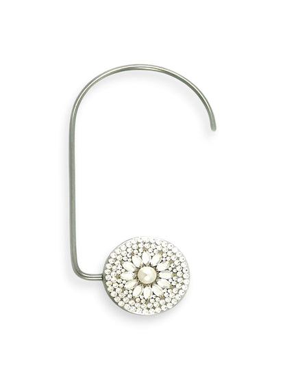Swarovski Crystal Purse Hook — Clear Crystal, Silver | Handmade in Canada | W10
