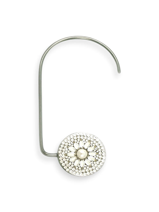 Swarovski Crystal Purse Hook — Clear Crystal, Silver | Handmade in Canada | W10