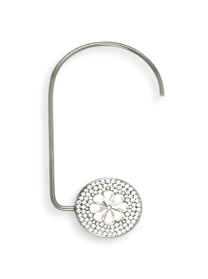 Swarovski Crystal Purse Hook — Clear Crystal, Silver | Handmade in Canada | W10