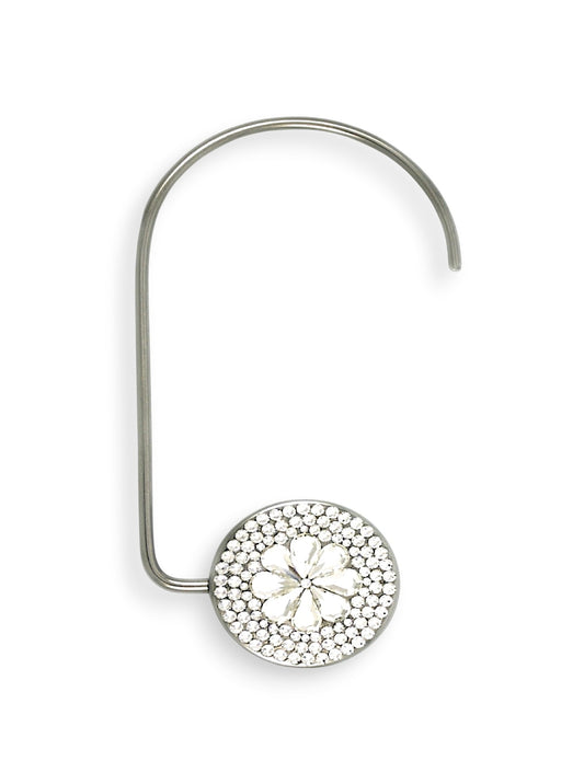 Swarovski Crystal Purse Hook — Clear Crystal, Silver | Handmade in Canada | W10