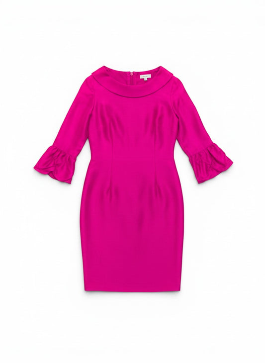 Tiye Boatneck Cocktail Dress in Dupioni Silk