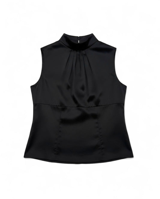 Safia Mock Neck Silk Top